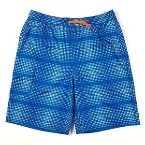 L.L. Bean BeanSport Boardshorts Blue Dotted UV SunSmart Swim Trunks Size 16 NWT